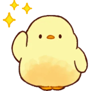 😯 ลูกเจี๊ยบ, ไก่, น่ารัก, นก, สัตว์, อีโมจิ, สีเหลือง telegram sticker