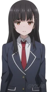 😐 @Y2LAB Anime, Uniforme escolar, Garota anime, Desenho animado, Personagem whatsapp sticker