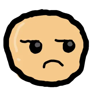 😒 emoji, mood, expression, sarcastic, cynical, grumpy telegram sticker