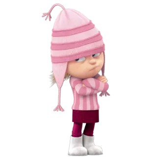 😣 Agnes Despicable Me agnes, despicable me, cartoon, girl, pink telegram sticker