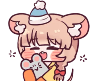 😌 Maus, niedlich, Cartoon, Figur, kawaii telegram sticker