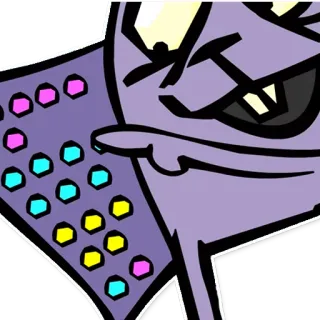 💊 desenho animado, arraia, animal, criatura marinha, roxo whatsapp sticker
