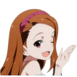 😉 Anime, Gadis, Lucu, Berkedip, Ceria telegram sticker