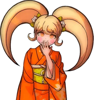 🌟 Hiyoko Saionji Danganronpa Anime, Dessin animé, Jeu vidéo, Hiyoko Saionji, Danganronpa, Manga telegram sticker