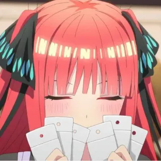 🍷 Nino Nakano The Quintessential Quintuplets Anime, Nino Nakano, The Quintessential Quintuplets, Personagem, Feminino whatsapp sticker