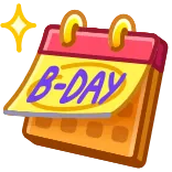 π B-DAY verjaardag, kalender, feest, evenement, jubileum, speciale dag telegram sticker