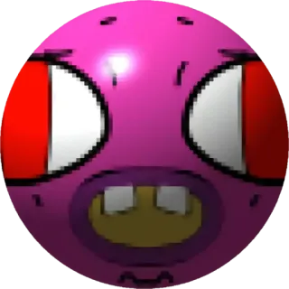 🤩 Monster, Alien, Cartoon, Lila, Rote Augen, Gruselig, Kreatur telegram sticker