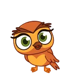 🧐 Eule, Vogel, Tier, süß, Cartoon, Aufkleber telegram sticker