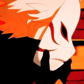 🗡️ anime, mask, fox mask, japanese, character, cosplay, art telegram sticker