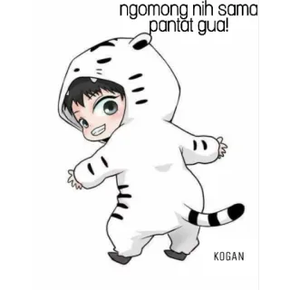 🔪 ngomong nih sama pantat gua! dibujos animados, tigre, disfraz de animal, ofensivo telegram sticker