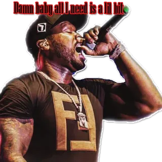 🎤 Damn baby all I need is a lil bit rapper, muziek, microfoon telegram sticker