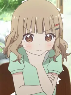 😓 Ragazza anime, Pensando, Carino/a, Personaggio, Cartone animato, Confuso/a telegram sticker