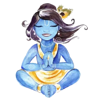 🙏 Krishna 印度, 印度教, 神, 神灵, 精神 telegram sticker