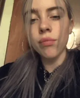 🌊 Billie Eilish Billie Eilish, นักร้อง, คนดัง, ภาพเหมือน, เพลง telegram sticker