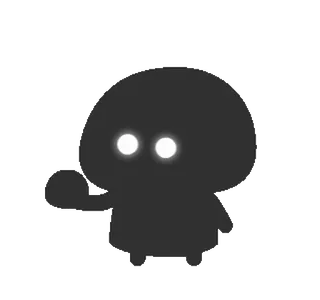 😐 Silhouette, Glühende Augen, Dunkel, Schatten, Abstrakte Figur telegram sticker