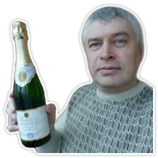 🍾 hombre, champán, botella, alcohol, celebración telegram sticker