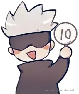 🤩 Gojo Satoru Jujutsu Kaisen Anime, Jujutsu Kaisen, Gojo Satoru, Sticker, Manga telegram sticker