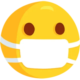😷 Emoji, Masque, Visage, Jaune, Santé, Pandémie telegram sticker