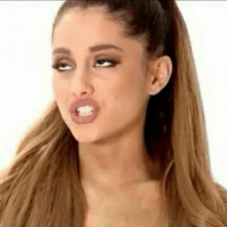 ☁️ Ariana Grande ariana grande, cantante, estrella pop, celebridad, meme, gracioso, expresión telegram sticker