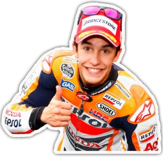 👌 Marc Marquez Carreras de motos, Piloto de carreras, Atleta, Deporte de motor whatsapp sticker