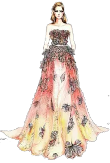 😒 Kleid, Abendkleid, Mode, Illustration, Kunst, Frau, Kunstwerk telegram sticker