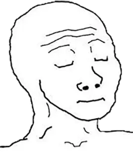 😌 Wojak meme, wojak, expression, internet, sad telegram sticker