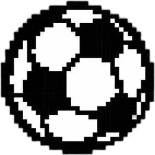 🌟 soccer ball, pixel art, sports, ball, football telegram sticker