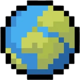🌟 earth, globe, planet, pixel, pixelated, world, geography telegram sticker