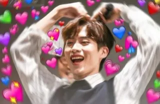 💙 cuore, amore, carino, sorriso, gioioso, persona, affetto telegram sticker