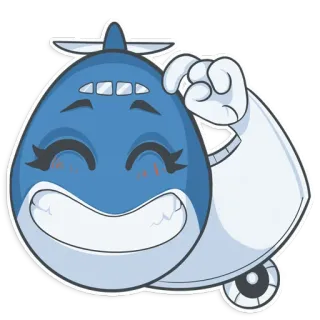 🤭 avião, desenho animado, voando, amigável, aeronave, adesivo telegram sticker