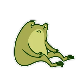 🥺 frog, cartoon, animal, green, amphibian, cute, sticker telegram sticker