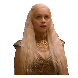 🙄 Daenerys Targaryen Game of Thrones daenerys targaryen, game of thrones, fantasy, personaggio, serie tv telegram sticker