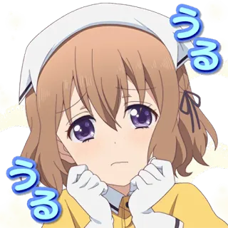 😿 うる Anime, Meisje, Leuk, Cartoon, Sticker telegram sticker