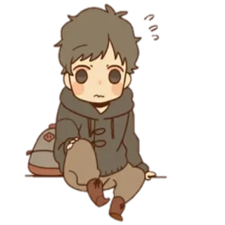 😞 Anime, Carino, Cartoni animati, Chibi, Kawaii telegram sticker