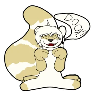 😺 DOOM! furry, kartun, binatang, tersenyum, bahagia telegram sticker