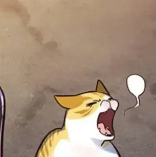 🥜 cat, yawning, animal, domestic cat, pet telegram sticker