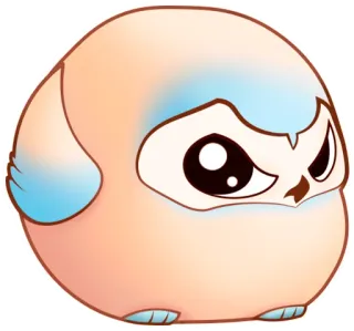 💢 sowa, uroczy, zwierzę, ptak, kreskówka, naklejka, kawaii telegram sticker