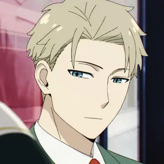 😒 Loid Forger Spy × Family anime, cartoon, spy, father, blond hair, Loid Forger, Spy x Family telegram sticker