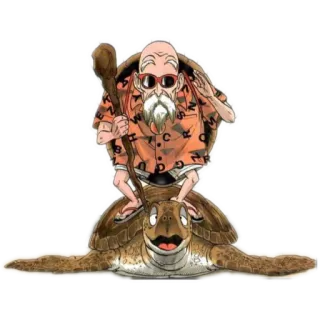 ✋ Master Roshi Dragon Ball master roshi, turtle, anime, dragon ball telegram sticker