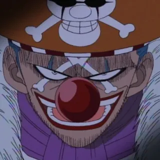 🤡 Buggy One Piece アニメ, 海賊, ピエロ, バギー, ワンピース telegram sticker