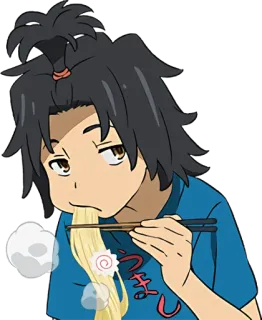 😋 うまし Anime, Comida, Ramen, Fideos, Japonés, Comida telegram sticker