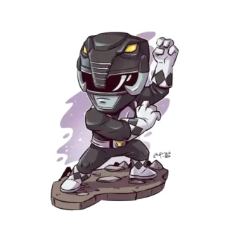 ⚙ 파워레인저, 블랙 레인저, 만화, 팬아트, 대중문화, 캐릭터 telegram sticker