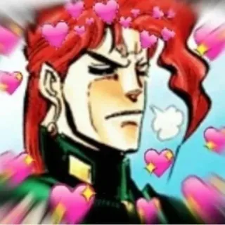 💖 Noriaki Kakyoin JoJo's Bizarre Adventure Anime, Manga, Coeurs, Personnage, Jojo, Kakyoin telegram sticker