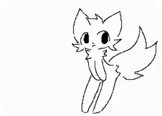 💃 cáo, động vật, hoạt hình, dễ thương, đường viền telegram sticker