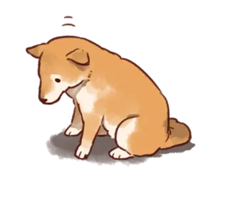 🙁 cane, animale, animale domestico, carino whatsapp sticker