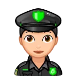👮‍♀️ police, officer, uniform, cartoon, emoji telegram sticker