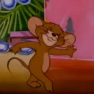 🕺 Jerry Tom and Jerry cartoon, mouse, happy, Jerry, Tom and Jerry telegram sticker