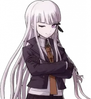 😉 Kyoko Kirigiri Danganronpa Kyoko Kirigiri, Danganronpa, Anime, Jeu vidéo, Personnage, Clin d'œil, Détective telegram sticker