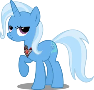 😏 Pony, Cartoon, Tier, Blau, Magie, Einhorn telegram sticker