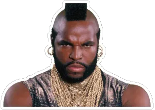 😠 Mr. T The A-Team Mr. T, Das A-Team, 80er, Goldketten, Mohawk telegram sticker